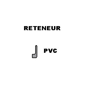 Reteneur joint extérieur polyvinyle noir