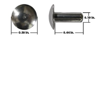 Soft alloy buck rivet 3 / 16 x 7 / 16 B.H.